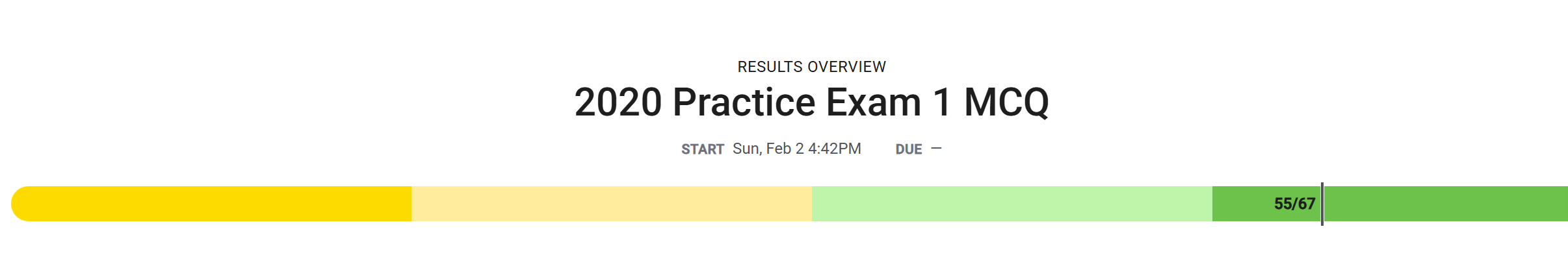 Practice Test Results